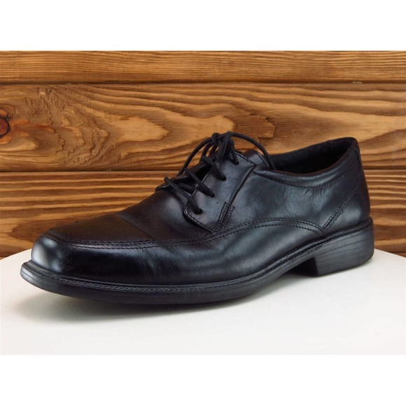 Bostonian Sz 10.5‎ Derby Oxfords Black Leather Men Lace Up Medium (D, M) - Picture 1 of 11